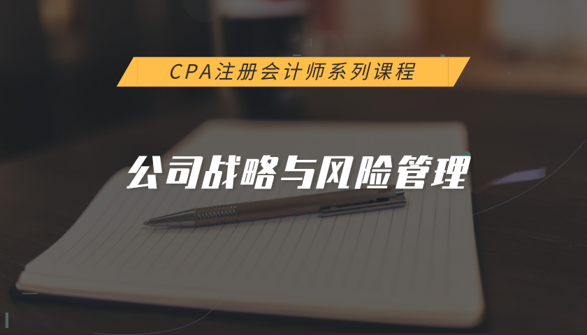注册会计师CPA系列课程：公司战略与风险管理